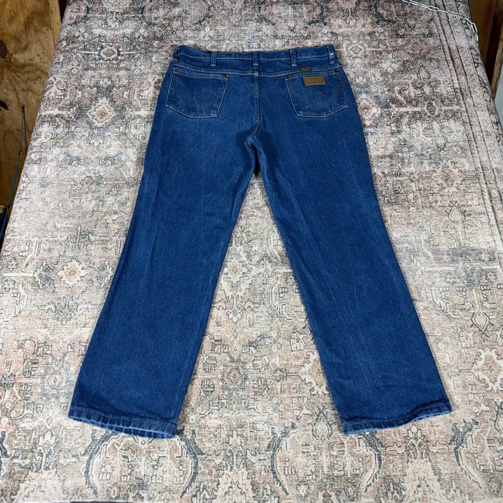 Wrangler 936PWD Cowboy Cut Slim Fit Blue Jeans Mens 36x29 Made In Nicaragua
